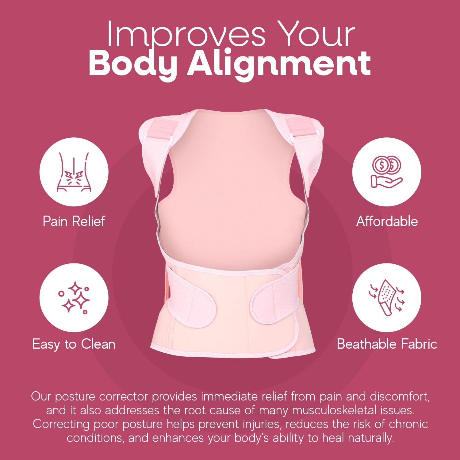 Posture Corrector Women back support belt Straightener Shoulder Brace