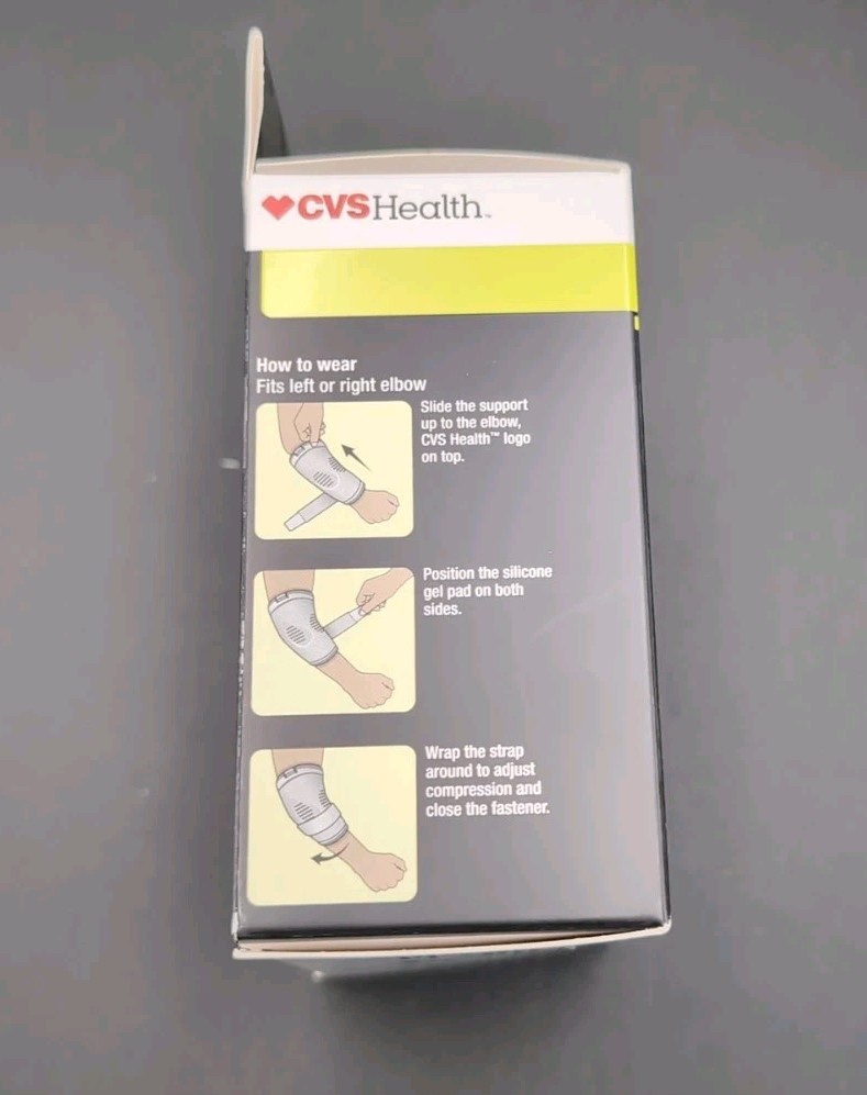CVS Health Moderate Compression Support Elbow Pads, LG