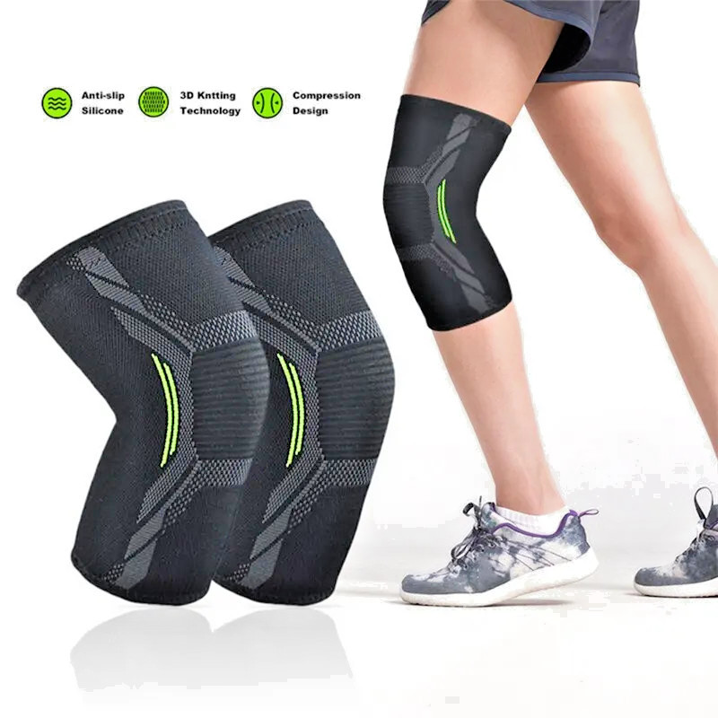 Single Knee Pad Sleeve Nylon Sports Support Running Basketball Compression Brace