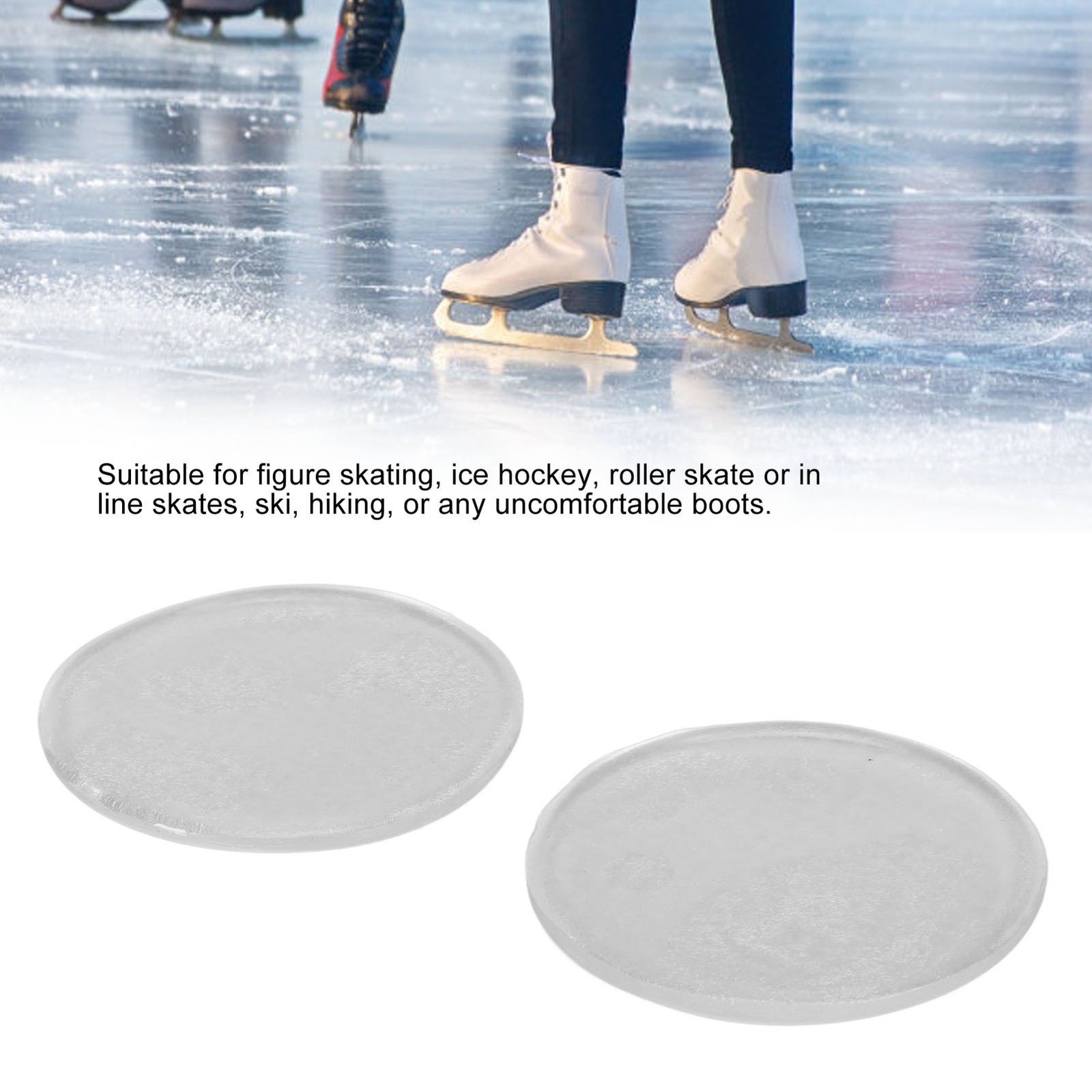 2pcs Ankle Gel Pad Pressure Relief Circulation Improve For Ice Skating Hockey