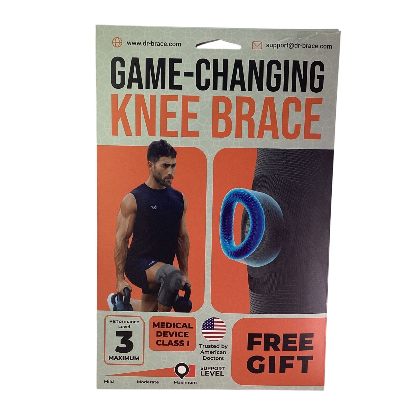 Dr Brace Knee Brace XL Game Changing Class 1 Med Device 3 Max Level New Sealed
