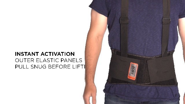 Adjustable 7.5″ Elastic Back Support Belt with Removable Straps – Large Size