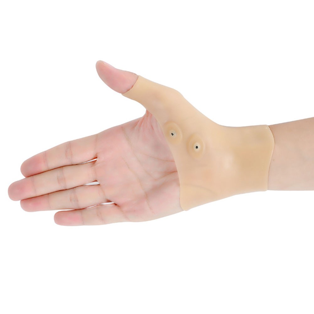 2PC Magnetic Therapy Wrist Thumb Support Silicone Gel Arthritis Corrector Gloves