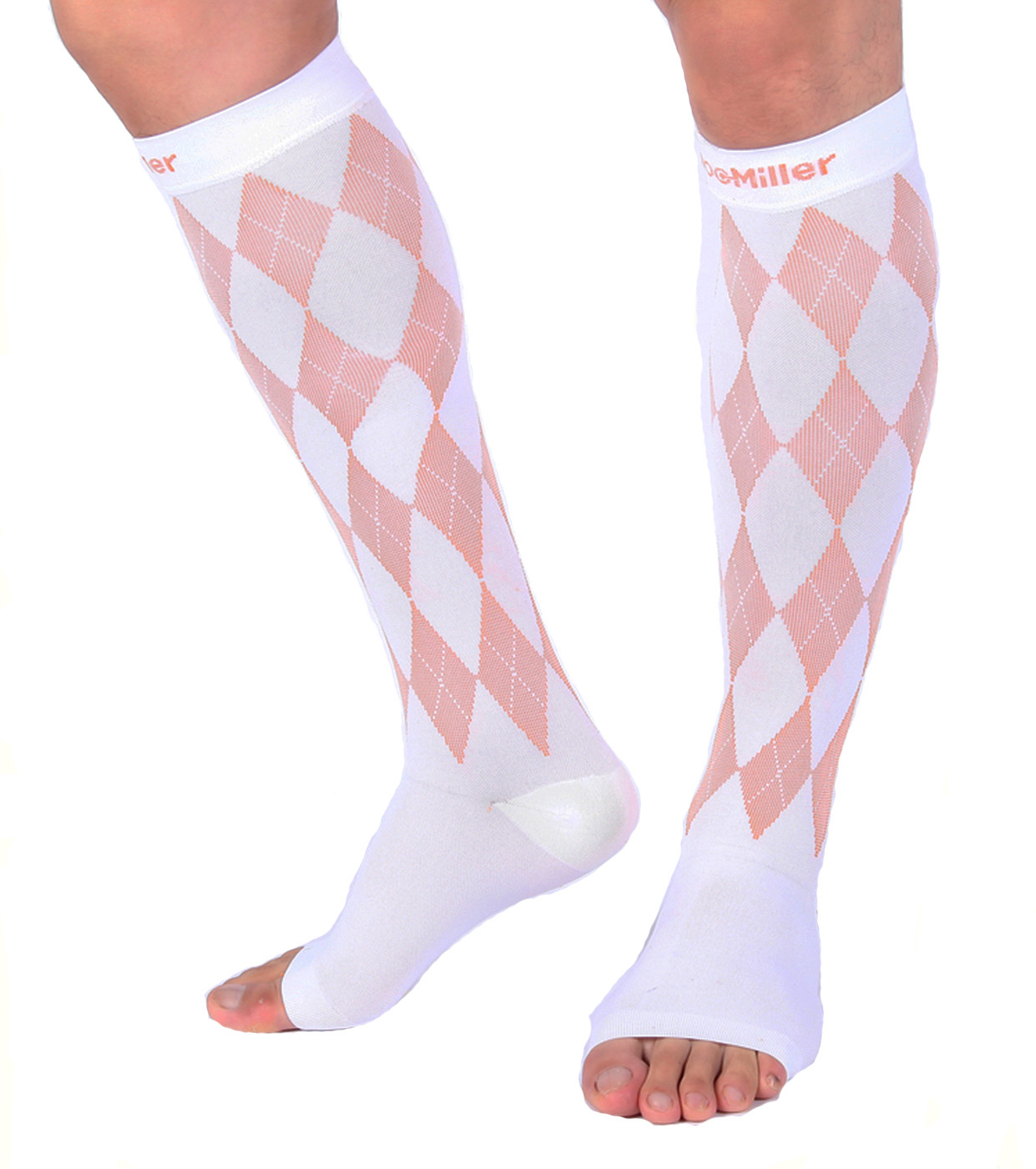 Doc Miller Socks Open Toe Compression Stockings 20-30MMHG Relieve Varicose Pain