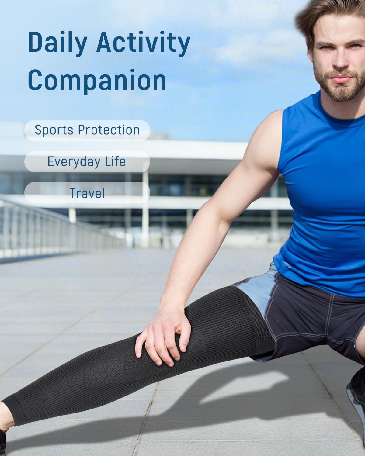 Vlela Leg Compression Sleeve Full Length Large – Thigh, Knee and Calf