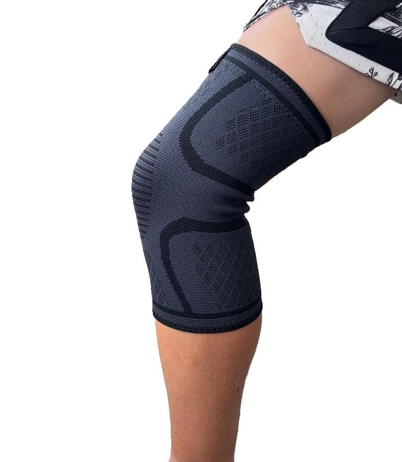 2 PCS Compression Knee Brace Womens Mens Support Sleeve Black Medium