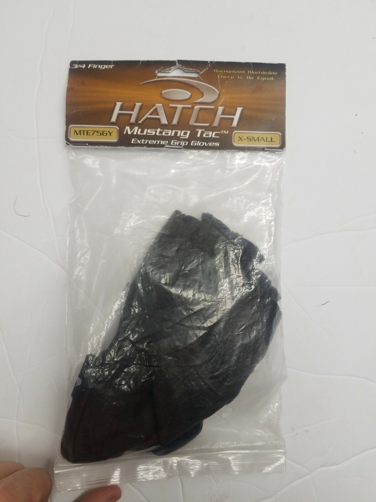 Mte75gy 3/4 Finger Glove Hatch x-small