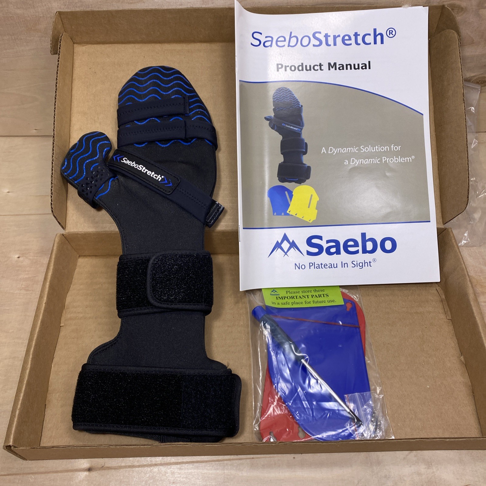 Saebo Stretch Dynamic Resting Hand Splint Stabilizer RIGHT LARGE