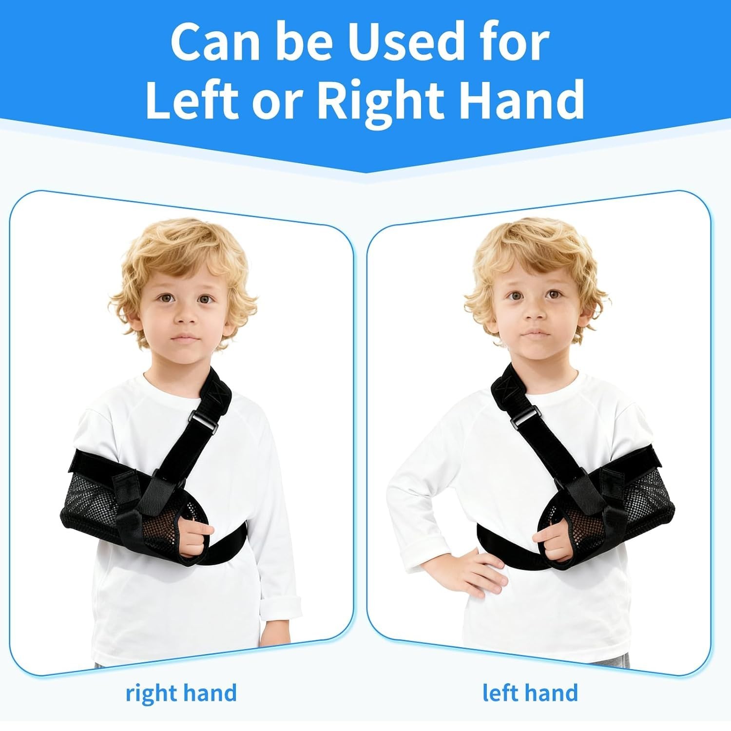 Kids Mesh Arm Sling Children Shoulder Injury Adjustable Immobilizer Black XS