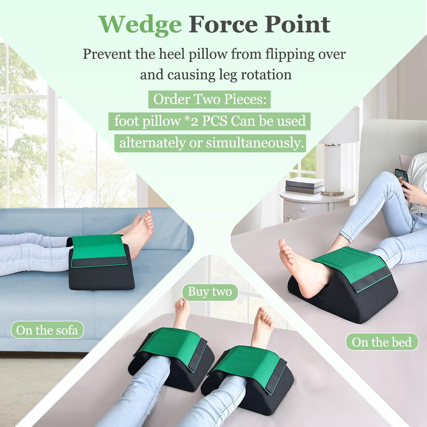 Foot Elevation Pillow Post Surgery Ankle Elevation Wedge to Elevate Foot Heel