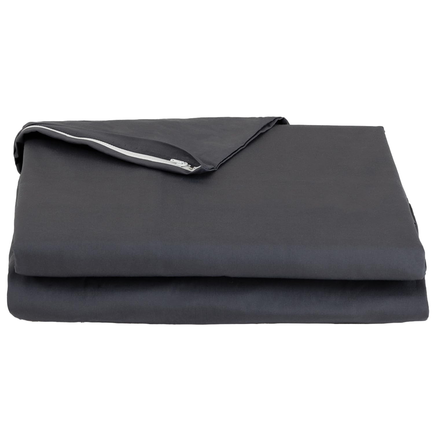 FULI 100% Cotton Zippered Futon Cover, Japanese Full, Dark Gray