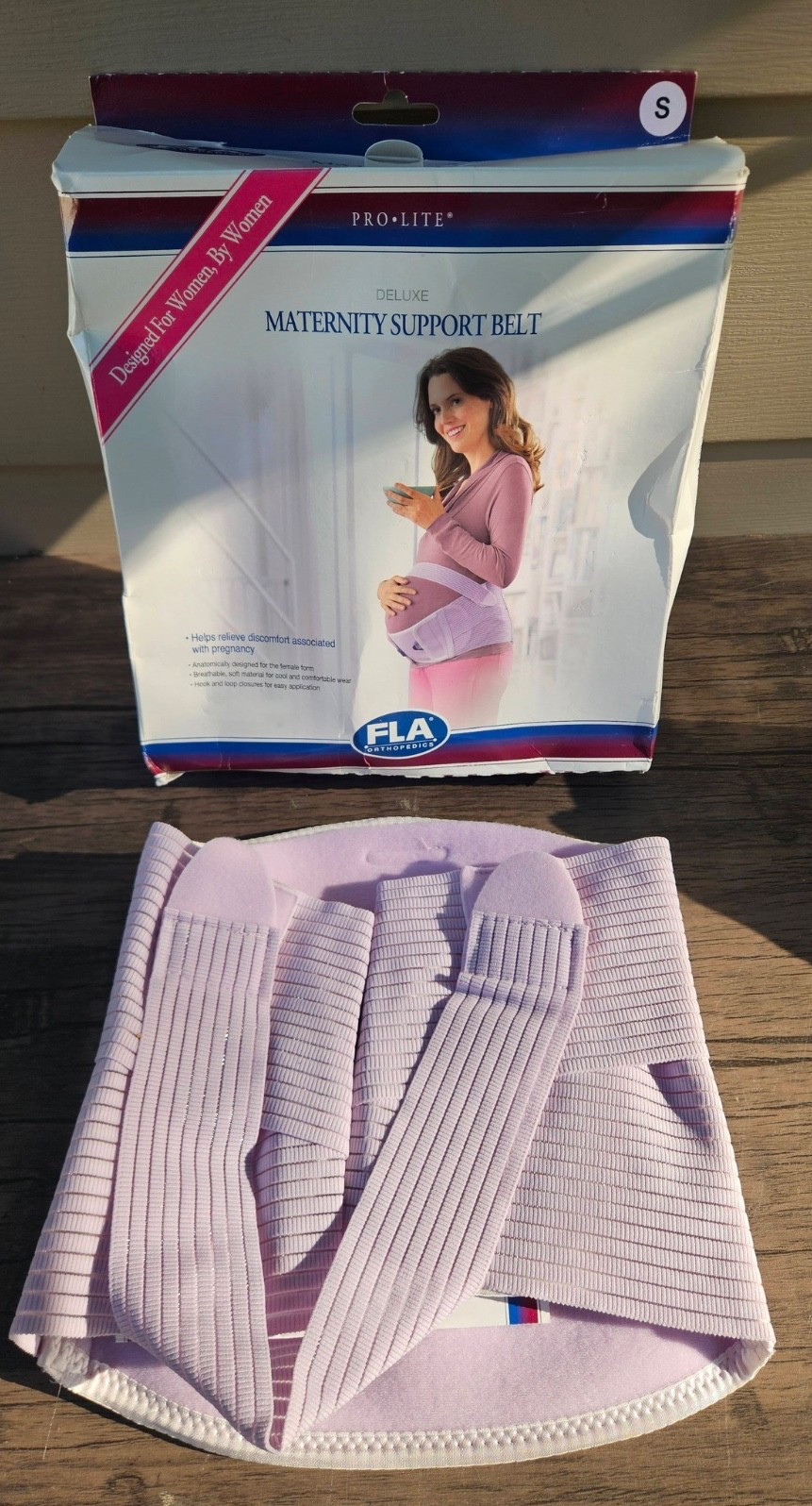 FLA Pro-Lite Deluxe Maternity Support Belt Lavender Small for Lower Back PainZ12