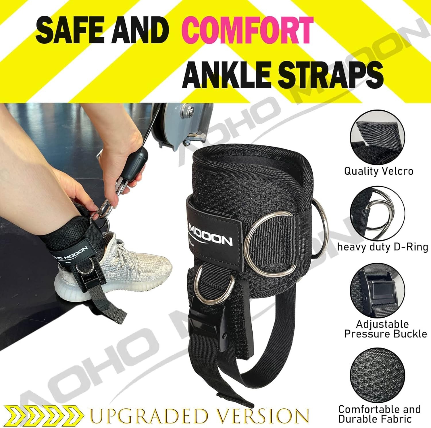 Ankle Straps for Cable Machine Accessories, Adjustable Buckle Suitable for Me…