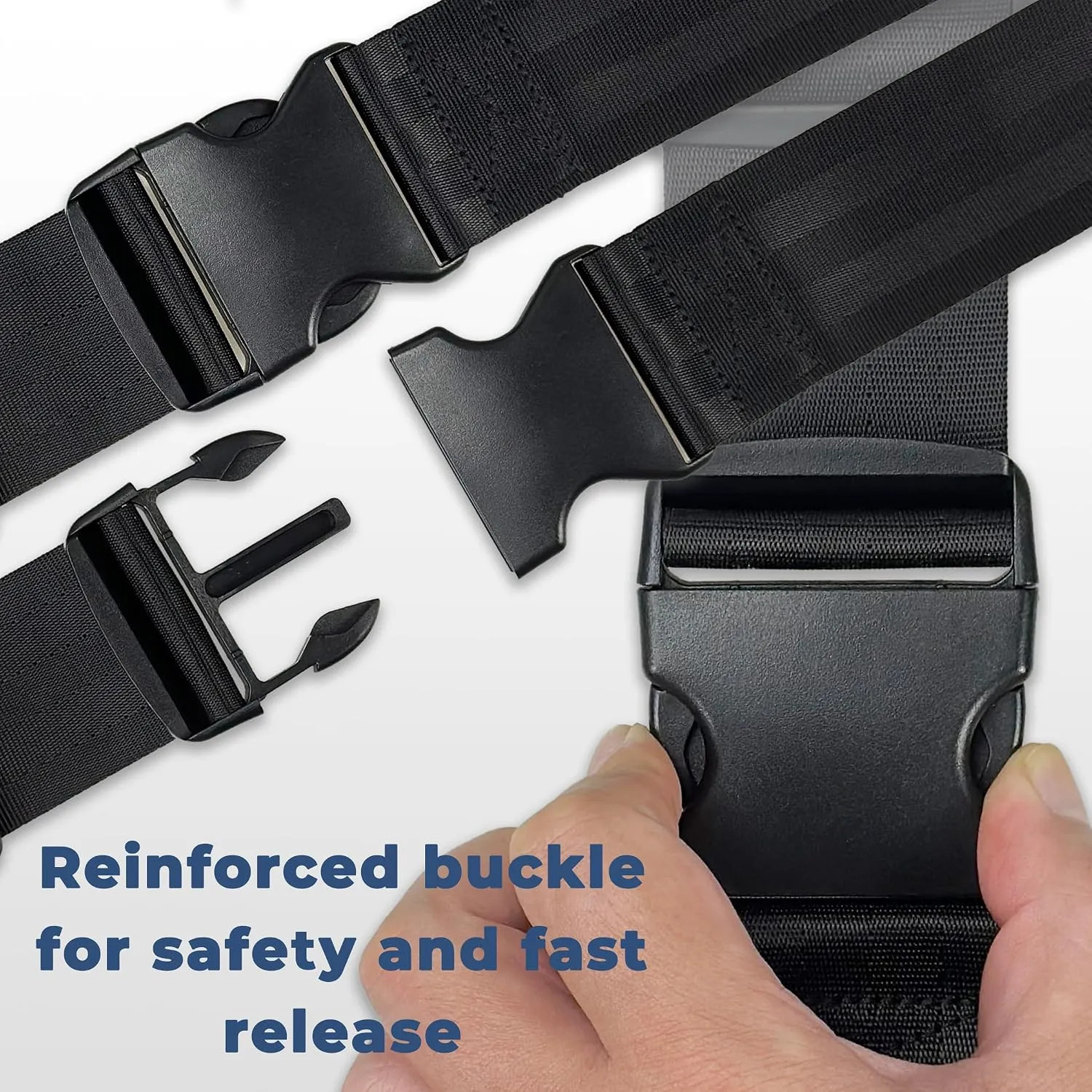 Adjustable Wheelchair Safety Strap 2 Inch Wide Slip Resistant Lap Belt 13 to 86