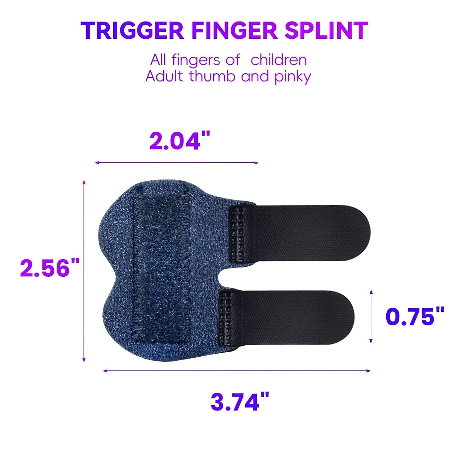 2 PCS Small Finger Splint, Adjustable Trigger Finger Splint, Straightener for Br