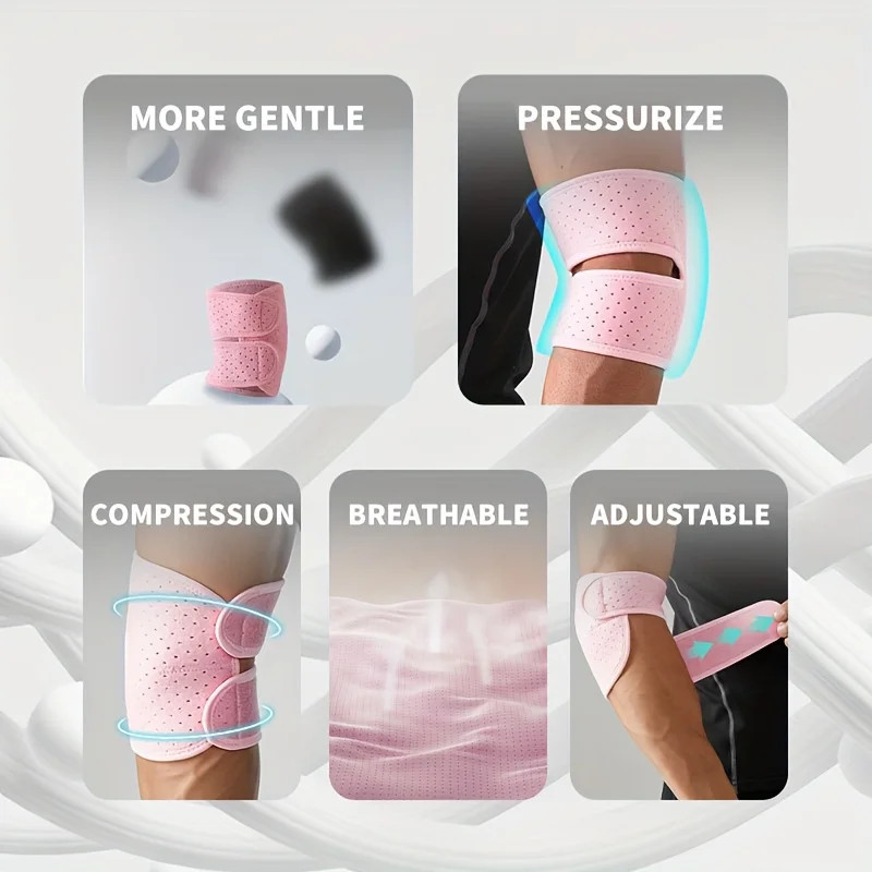 1pc Adjustable Compression Elbow Brace Breathable Tennis Elbow Sleeve Open