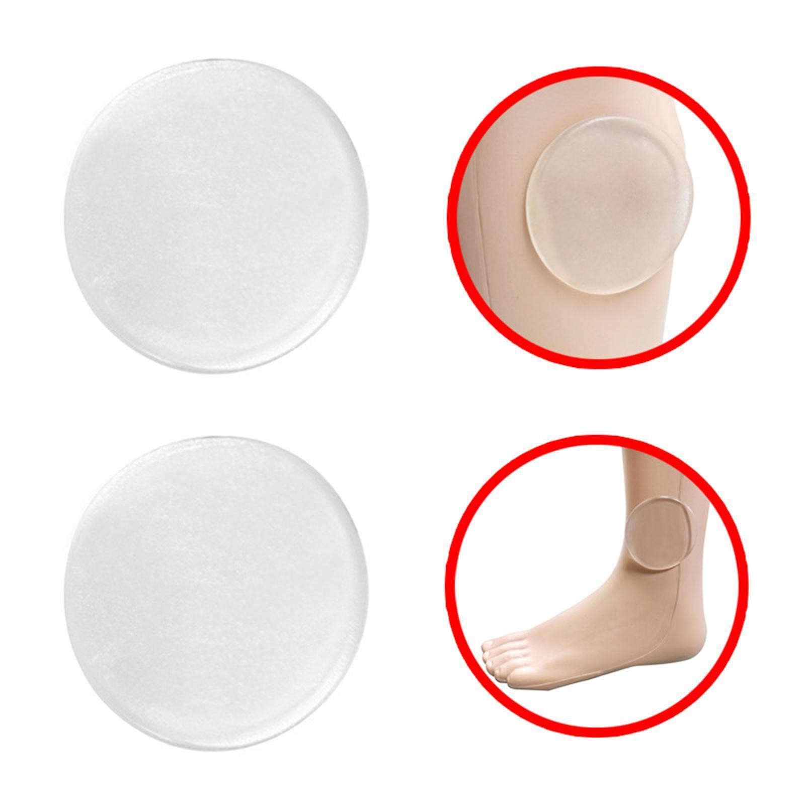 2 Pieces Ankle Pads Transparent Ankle Gel Disc for Hiking Inline Ice Skating