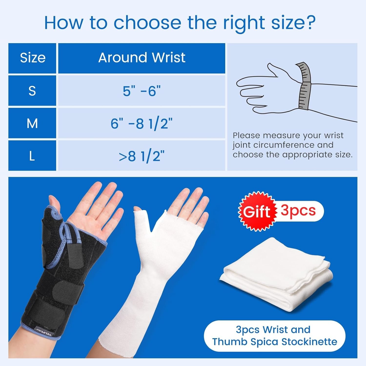 Carpal Tunnel Wrist Brace with Thumb Stabilizer Night Support, Completely Sta…