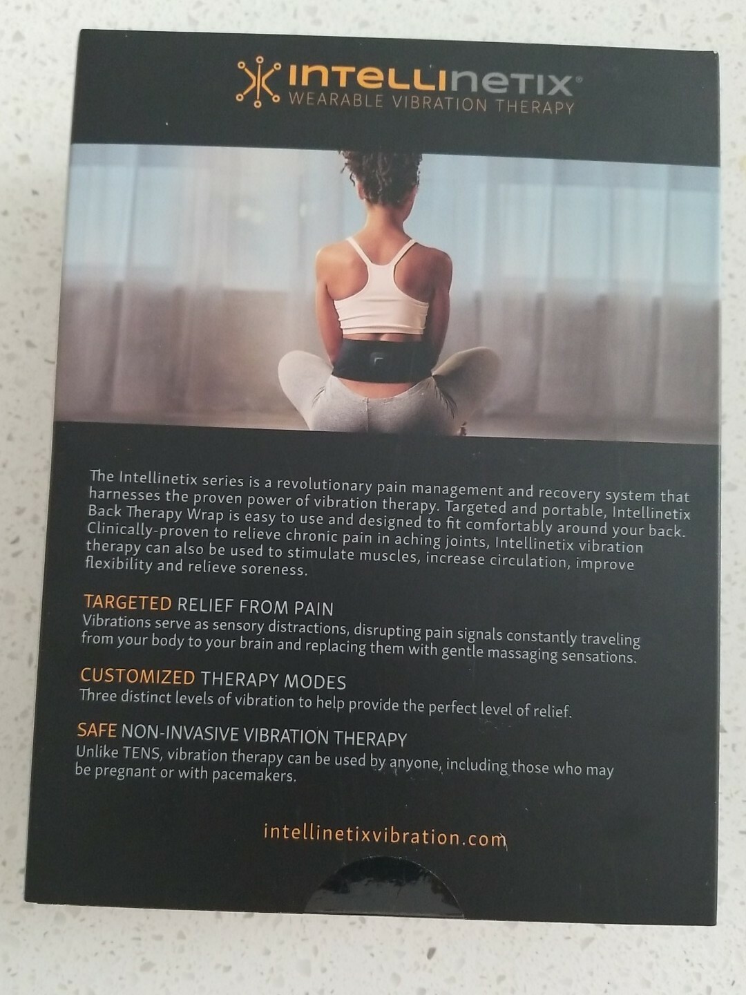 Intellinetix Vibrating Back Therapy Wrap – Universal – Targeted Pain Relief
