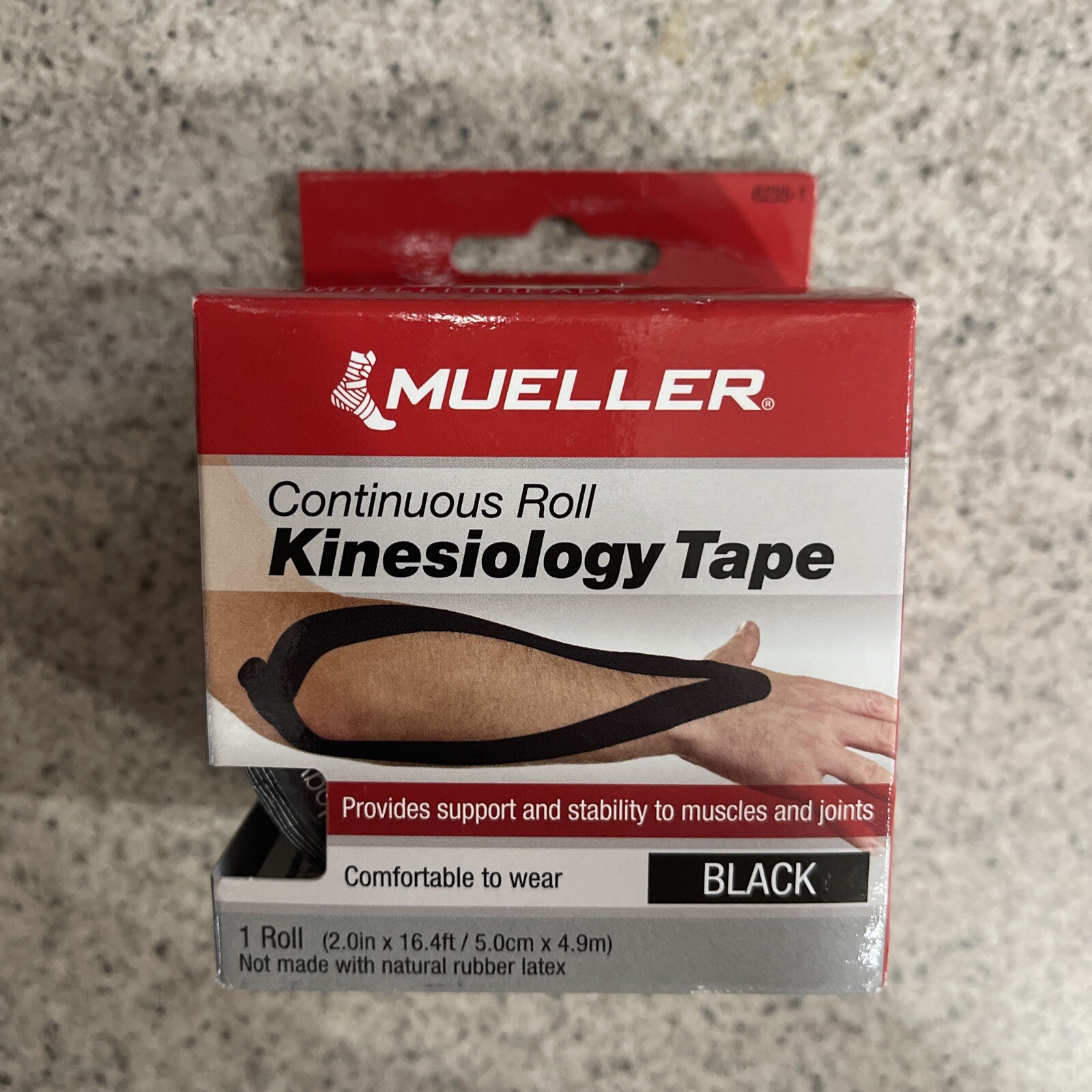 Mueller Sports Medicine Kinesiology Tape 2.0 in x 16.4 ft Black NEW!