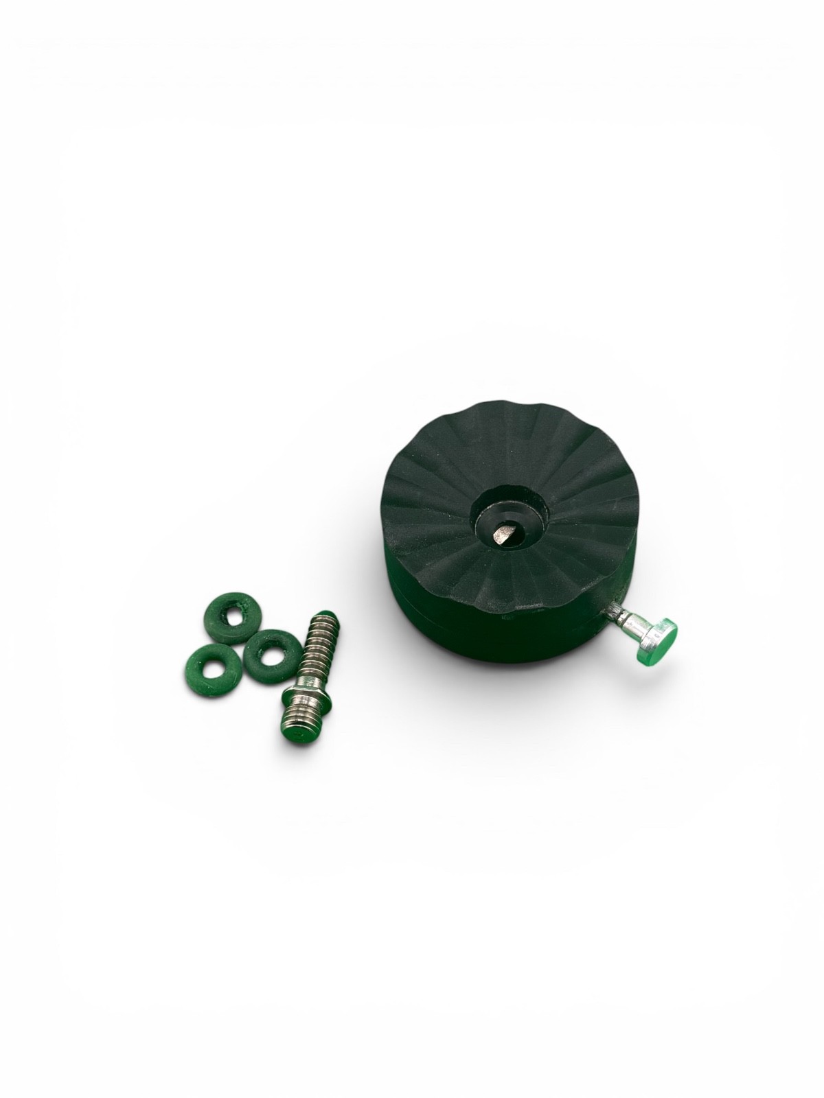Bulldog lock with pin and green bumpers