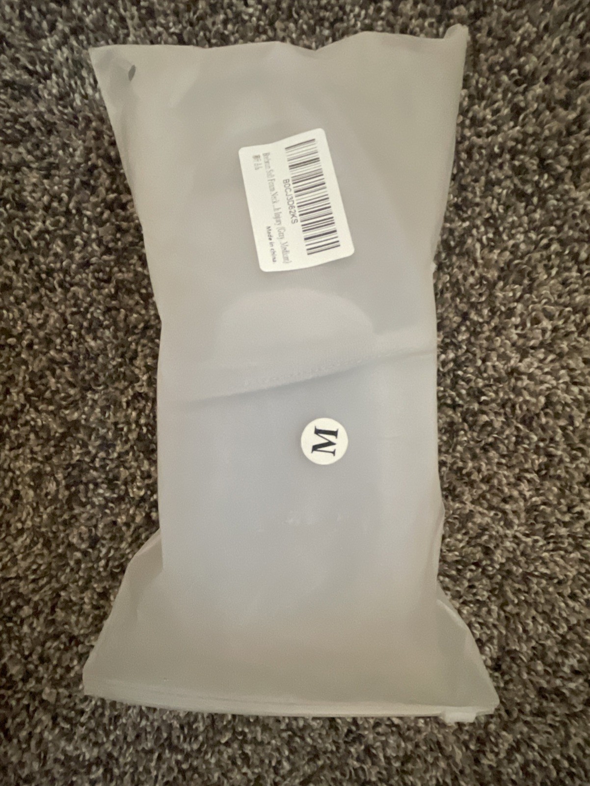 New In Package Soft Foam Gray Adjustable Personal Injury Neck Pillow