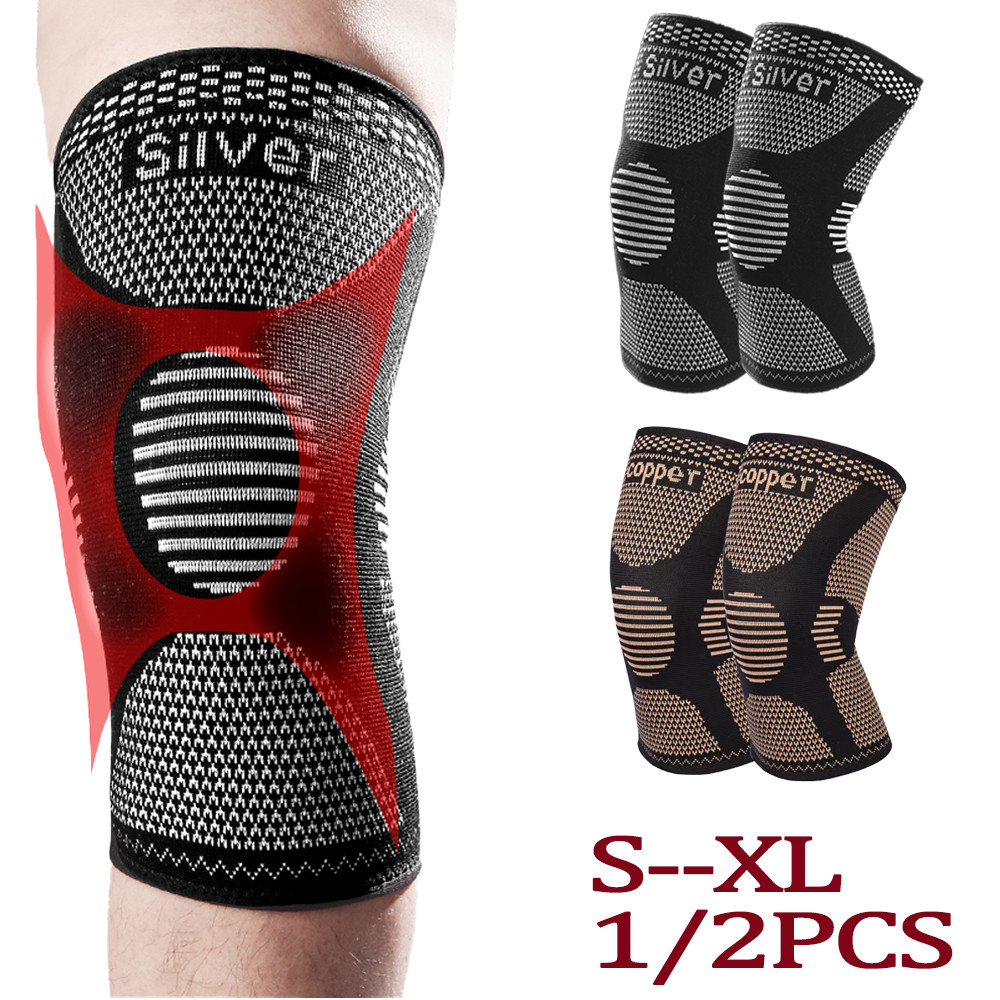 Copper Knee Brace Compression Support Knee Pad Sleeve Fr Sport Joint Pain Relief