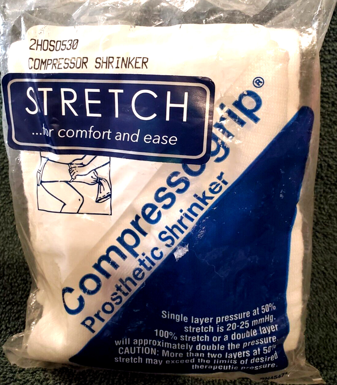 Knit Rite Compressogrip Prosthetic Elastic Shrinker Tubular WHITE NEW FREE SHIP