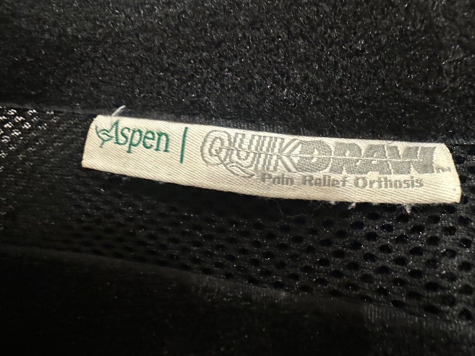 ASPEN CONTOUR QUIKDRAW PAIN RELIEF ORTHOSIS BACK BRACE ADJUSTABLE CLEAN