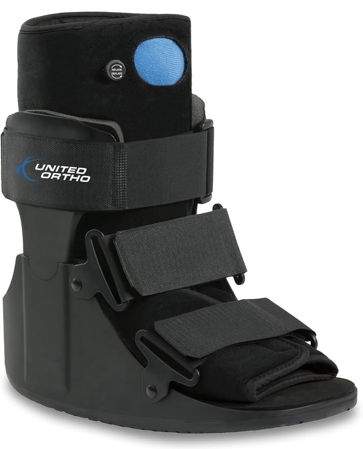 United Ortho USA14113 Short Air Cam Walker Fracture Boot, Small, Black