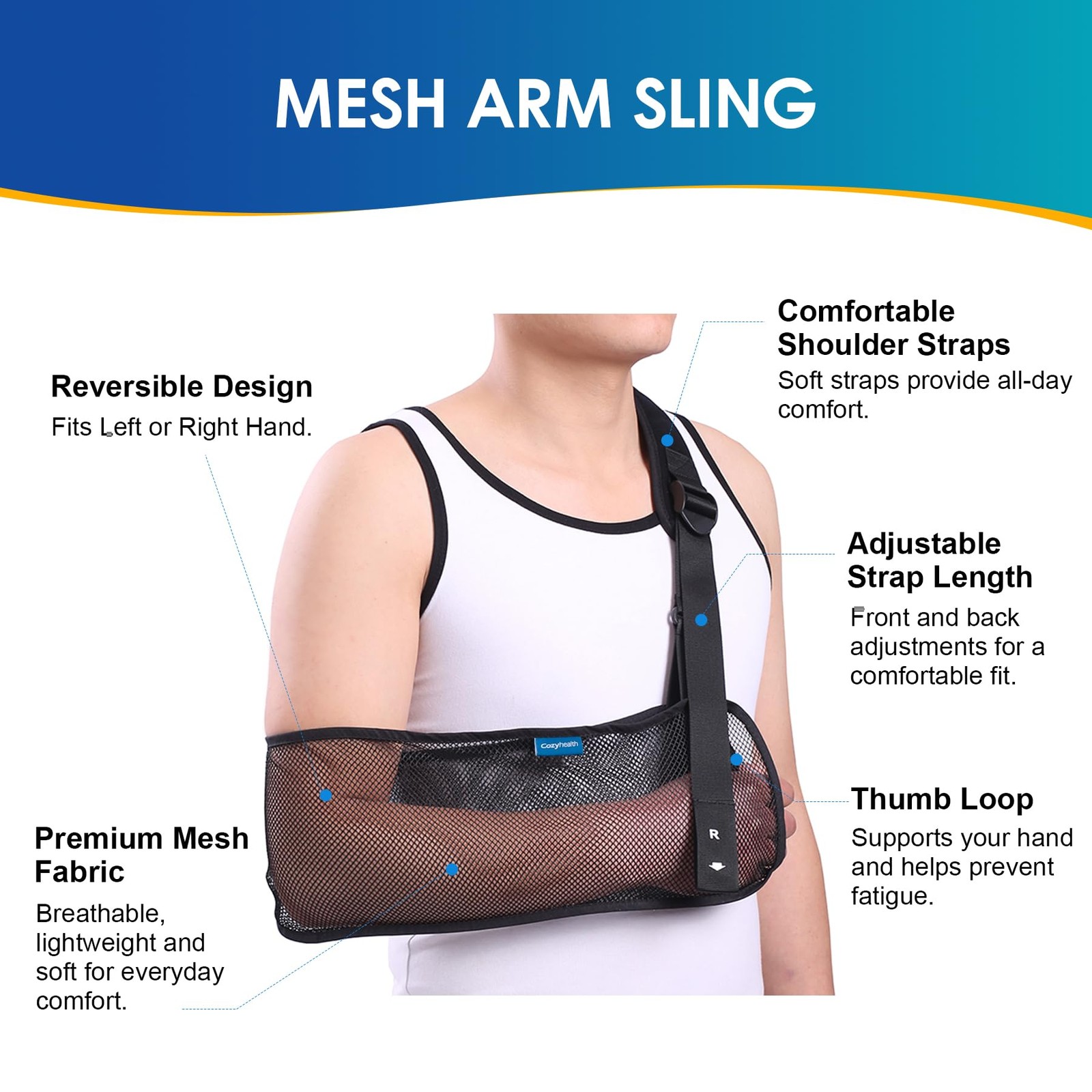 Mesh Arm Shoulder Sling Medical Immobilizer for Injury…
