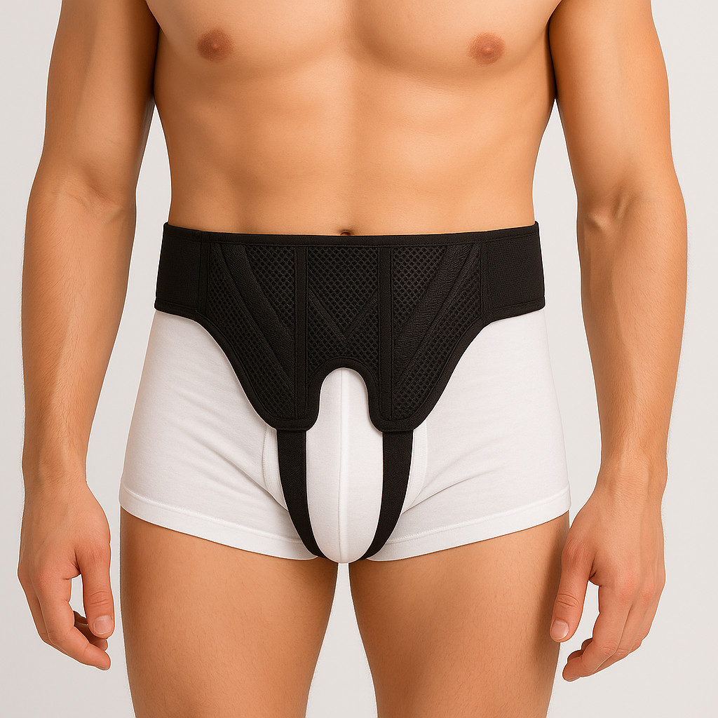 AT Surgical Adjustable Double Hernia Support Truss Belt with Compression Pads