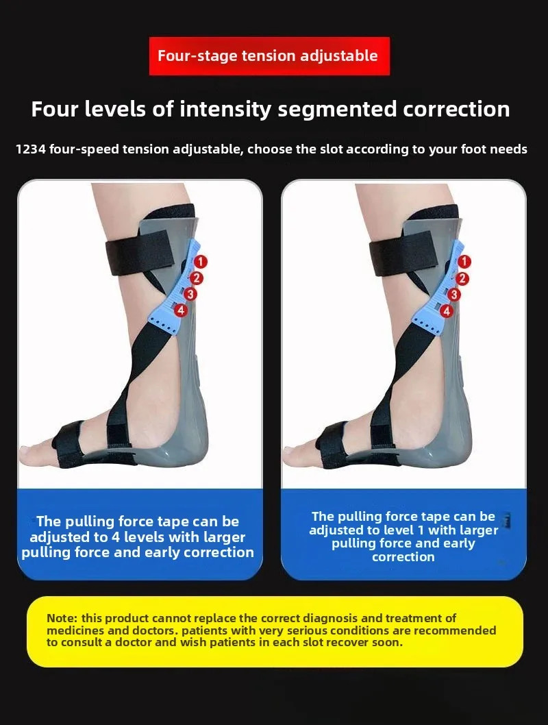 Adjustable Ankle-Foot Support Brace Mobility Rehabilitation Aid for Drop Foot