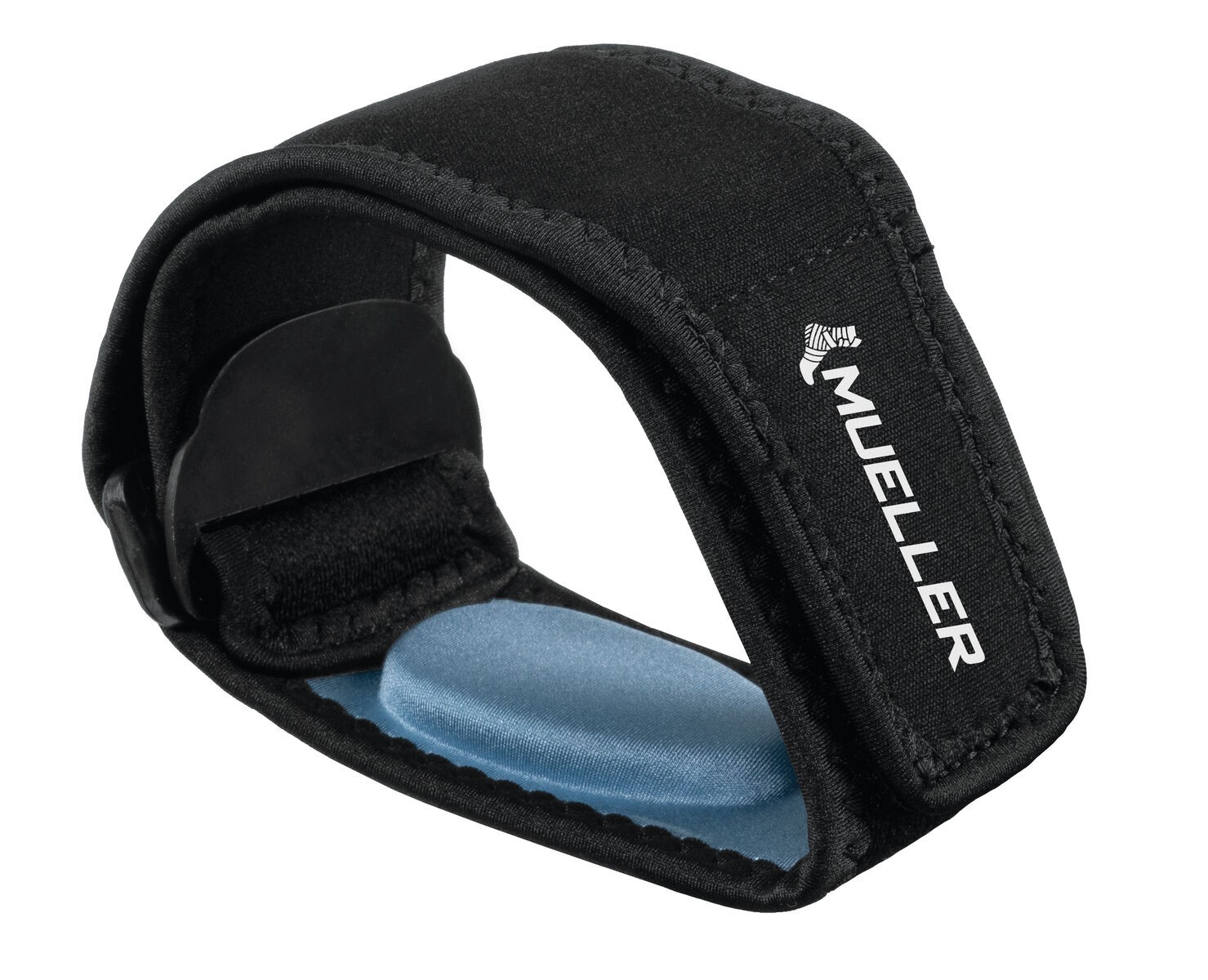 Mueller Tennis Elbow Adjustable Support Strap with Gel Pad, Black, OSFM