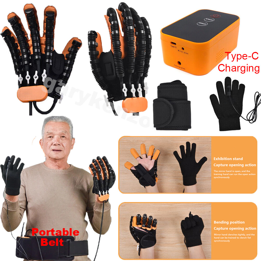 Hand Function Rehabilitation Robot Gloves Finger Hemiplegia Recovery Trainer USB