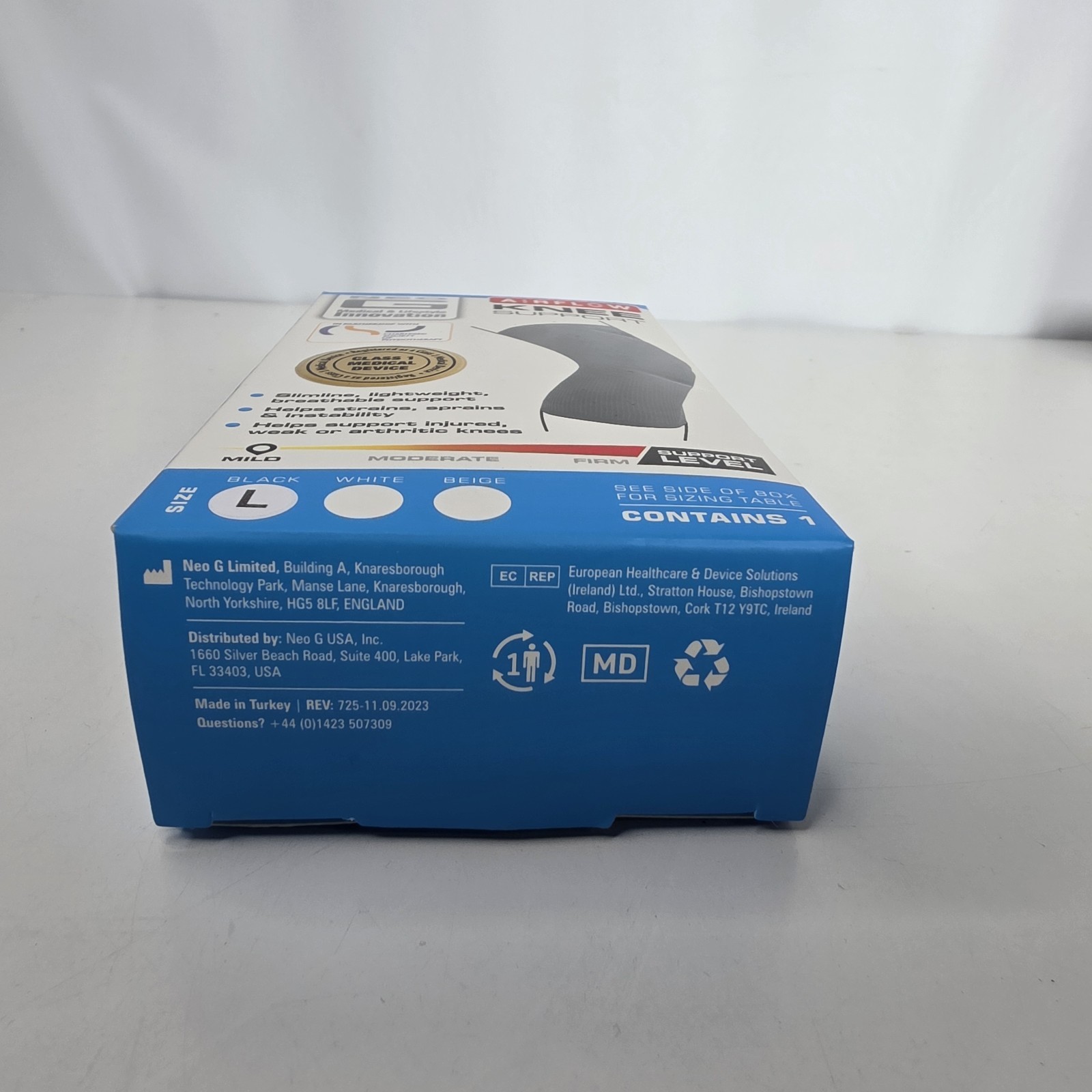 NEO G Airflow Knee Support Size LARGE. New.