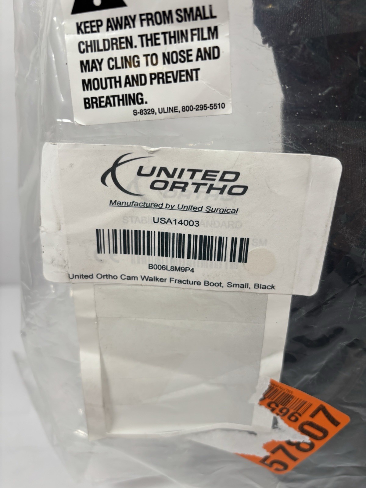 United Ortho Cam Walker Fracture Boot in Black Size Small New & Sealed