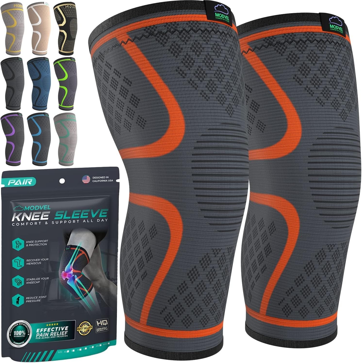 MODVEL Pair of KNEE BRACE, Support. XXLarge MV137 Skin