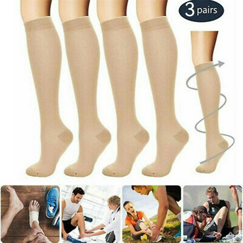 lot Compression Socks 15-20mmHg Support Miracle Calf Leg Sport Men Women (S~XXL)