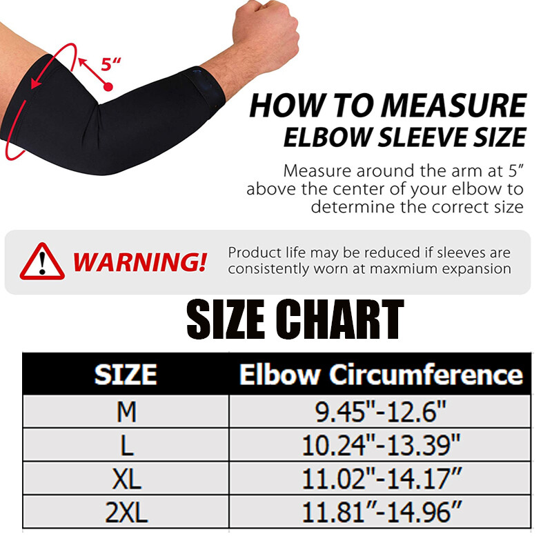 Compression Elbow Support Brace Arm Sleeve Joint Pain Relief Arthritis Fitness