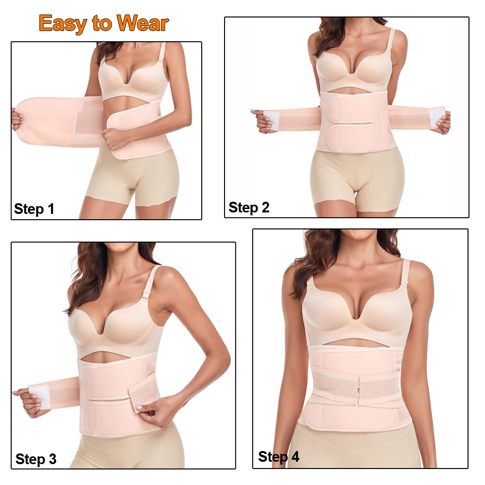 Postpartum Belly Band & Abdominal Binder C-Section Wrap Recovery Support Belt US