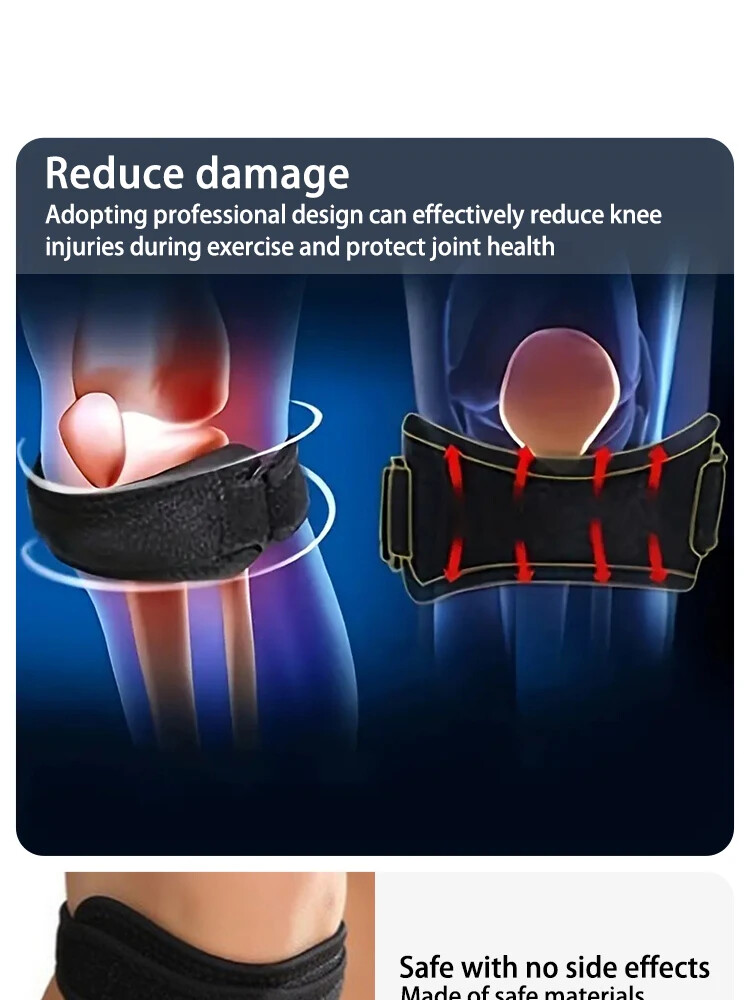 Comfortable Knee Patella Stabilizer Strap Running, Hiking, Soccer, Basketball