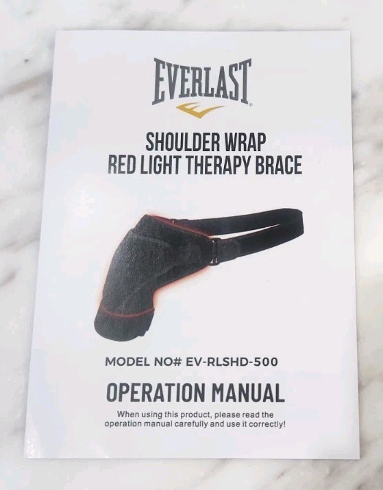 NIB! Red & Infrared Therapy Shoulder Wrap Brace by Everlast