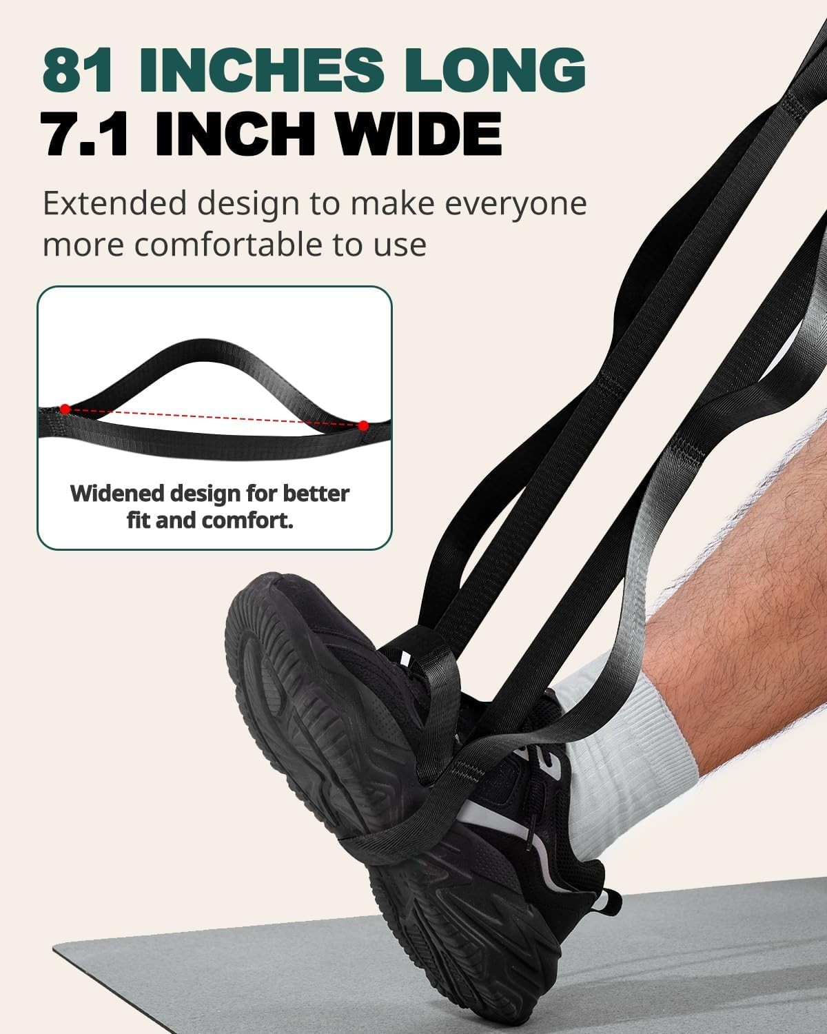 Versatile 75″ Hammie Stretch Strap – Yoga & Mobility Aid for All Fitness Levels