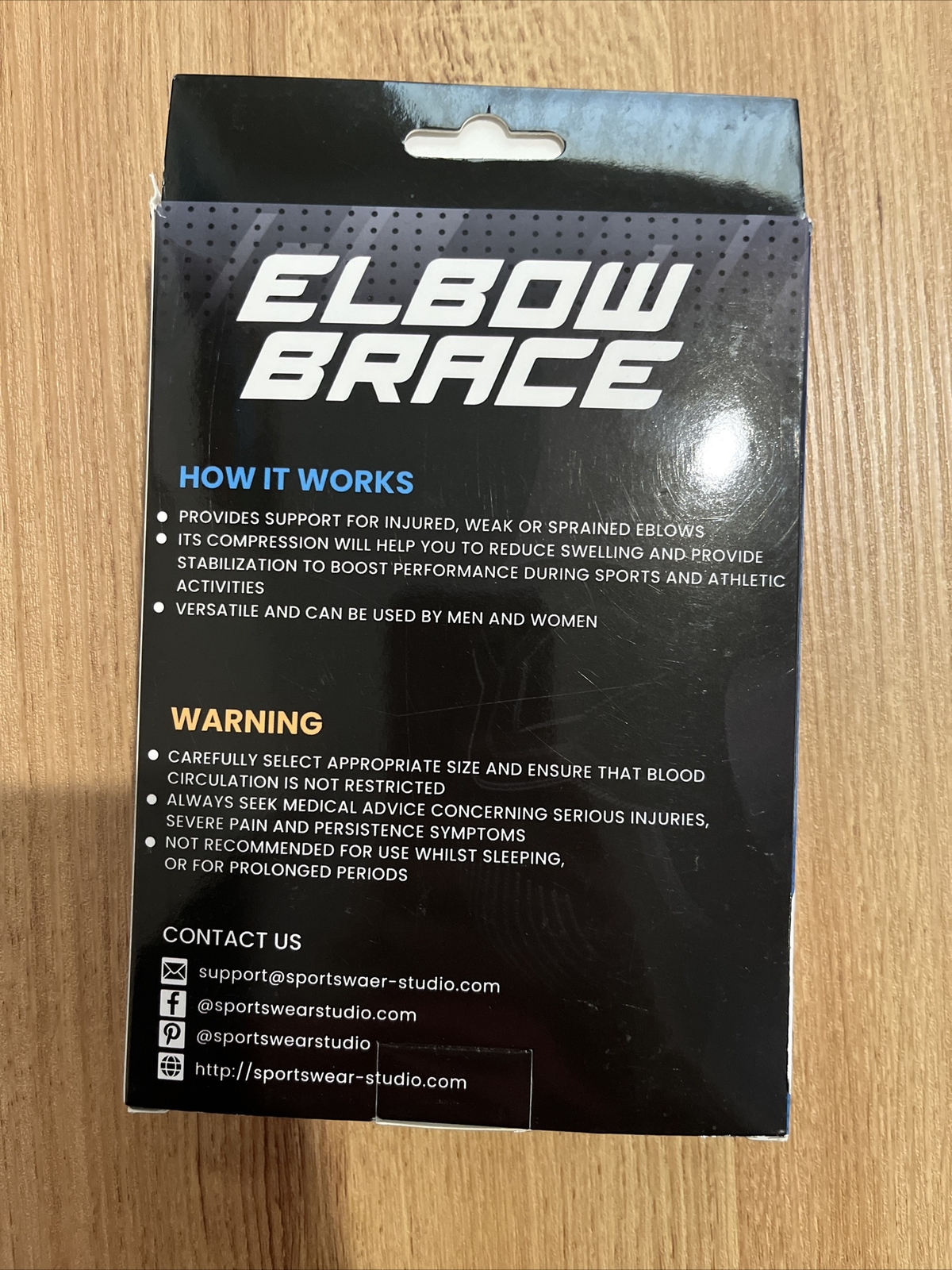 Sportswear Studio Elbow Brace Pack of 2 Anti Slip Size Large NEW