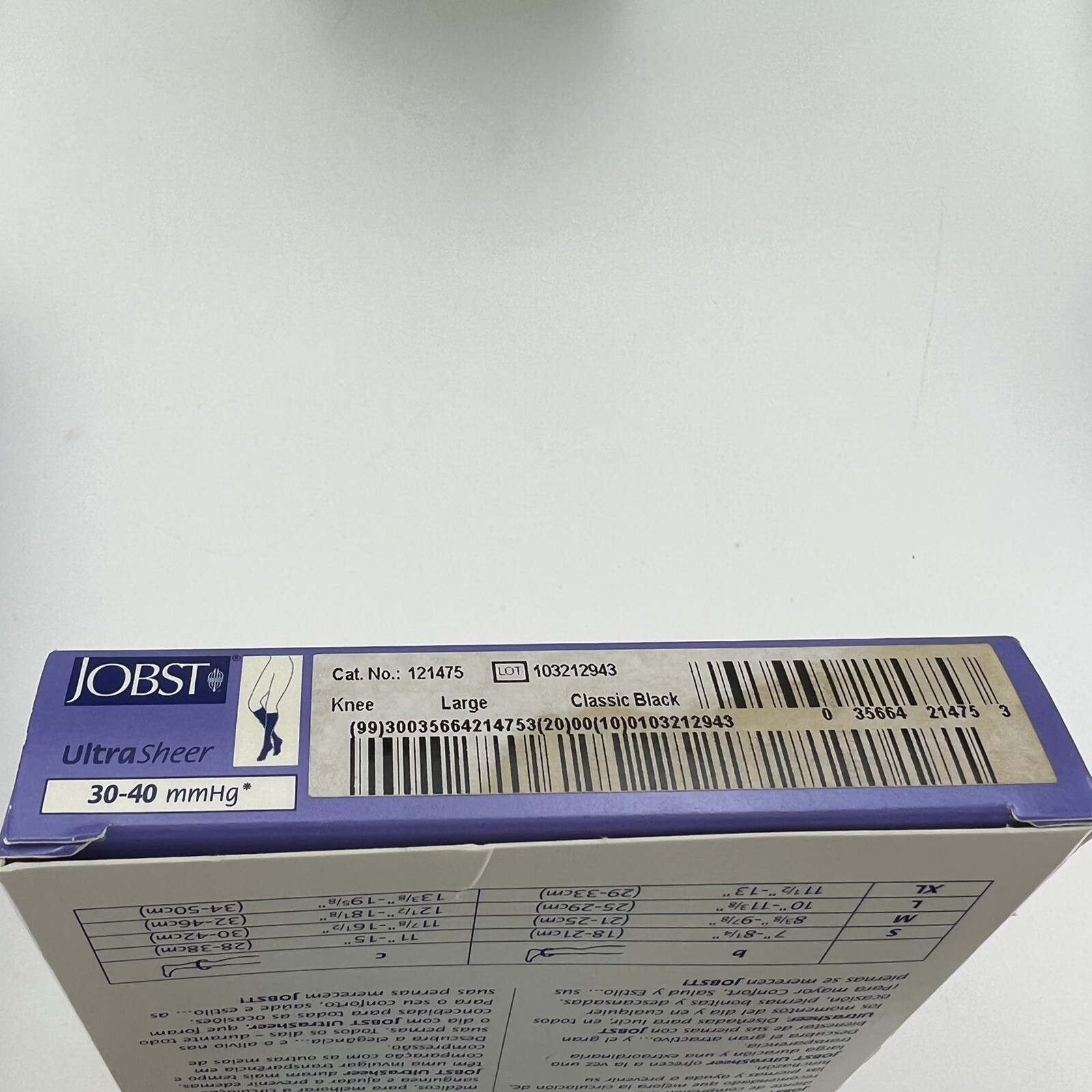 NEW Jobst Ultrasheer Knee High Black Compression Stockings Sock Circulation