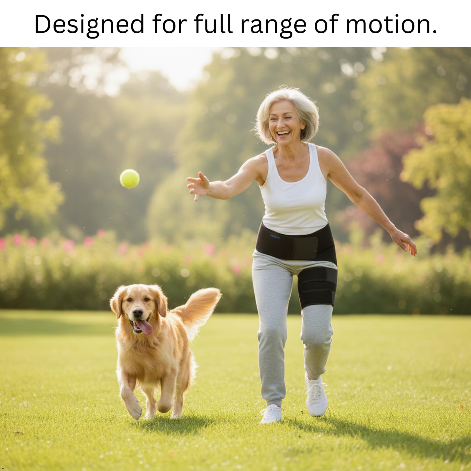 Hip Brace for Women, Men – Sciatica – Groin Pull Medium, Black