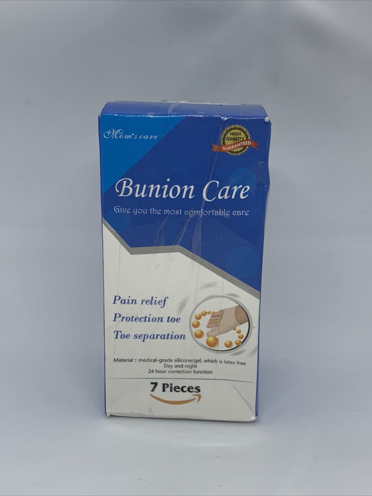Mom’s Care Bunion Care Medical Grade Silicone/gel-Latex Free 7 Pieces 24hr