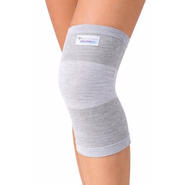 Onecompress Unisex Gray Heather Bamboo Knee Sleeve Breathable Support Wrap NWOT
