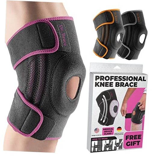 ELITE Knee Brace with Side Stabilizers & Patella Gel Pads for Maximum Knee